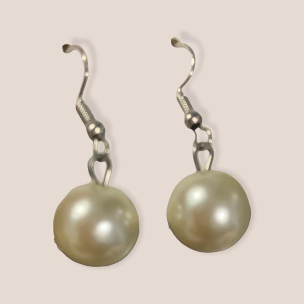 Faux pearl earrings
